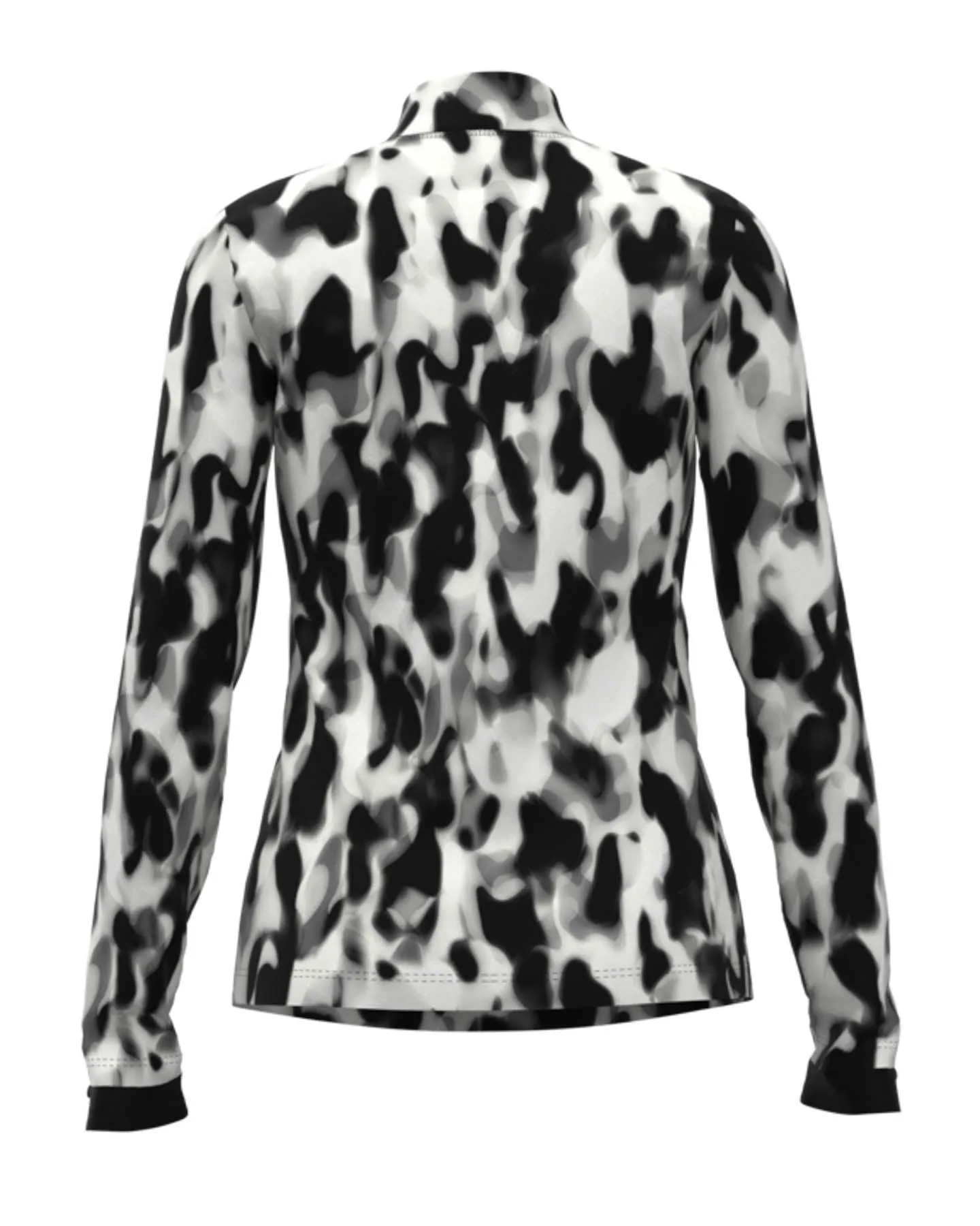 Abstract Print Turtleneck Pullover