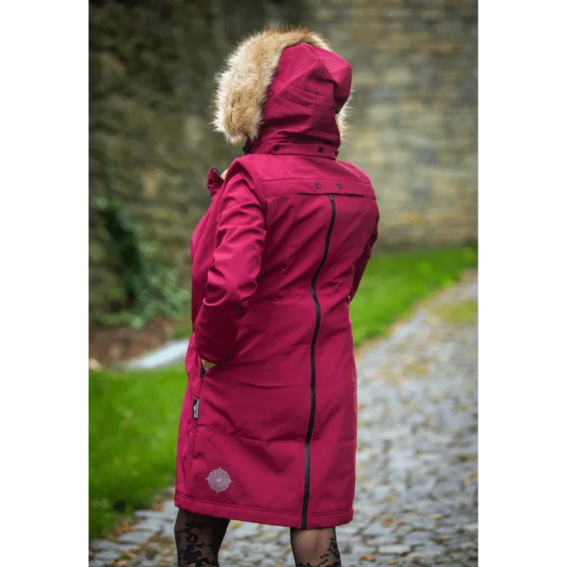 Angel Wings Babywearing Softshell Coat Burgundy