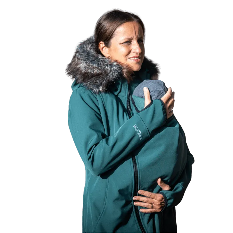 Angel Wings Babywearing Softshell Coat Green