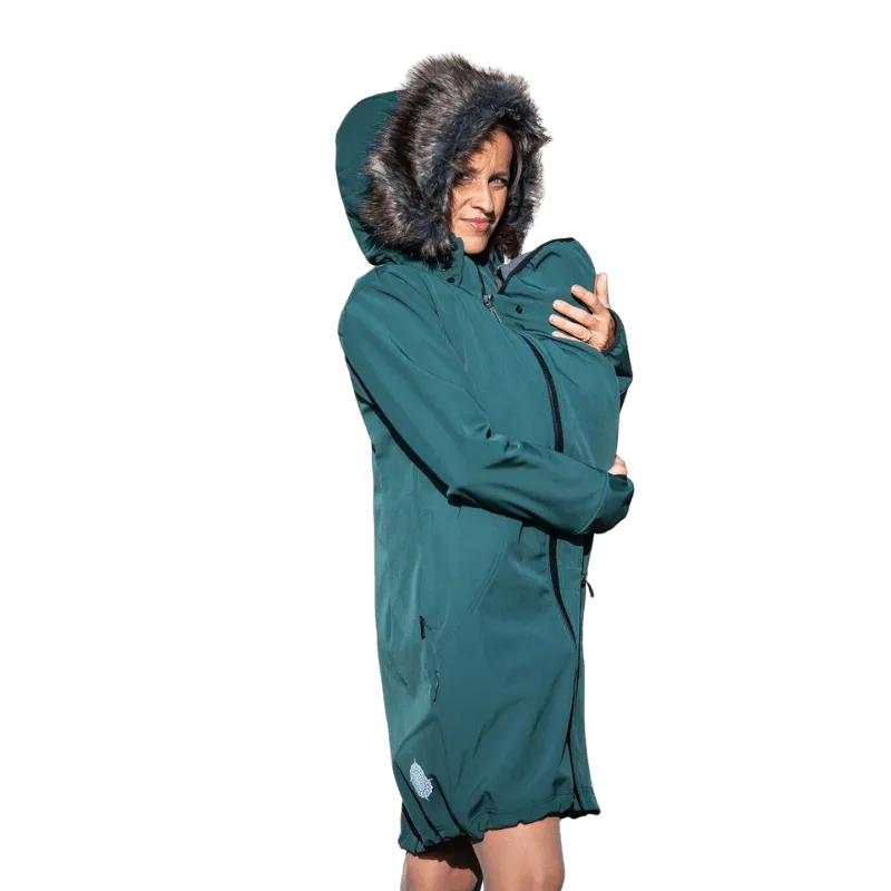 Angel Wings Babywearing Softshell Coat Green