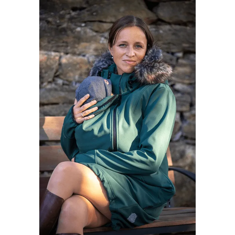 Angel Wings Babywearing Softshell Coat Green