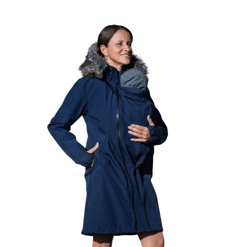 Angel Wings Babywearing Softshell Coat Navy