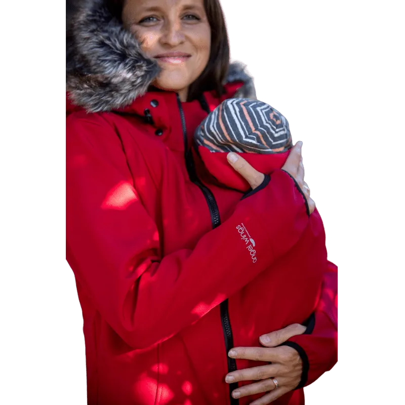 Angel Wings Babywearing Softshell Coat Red