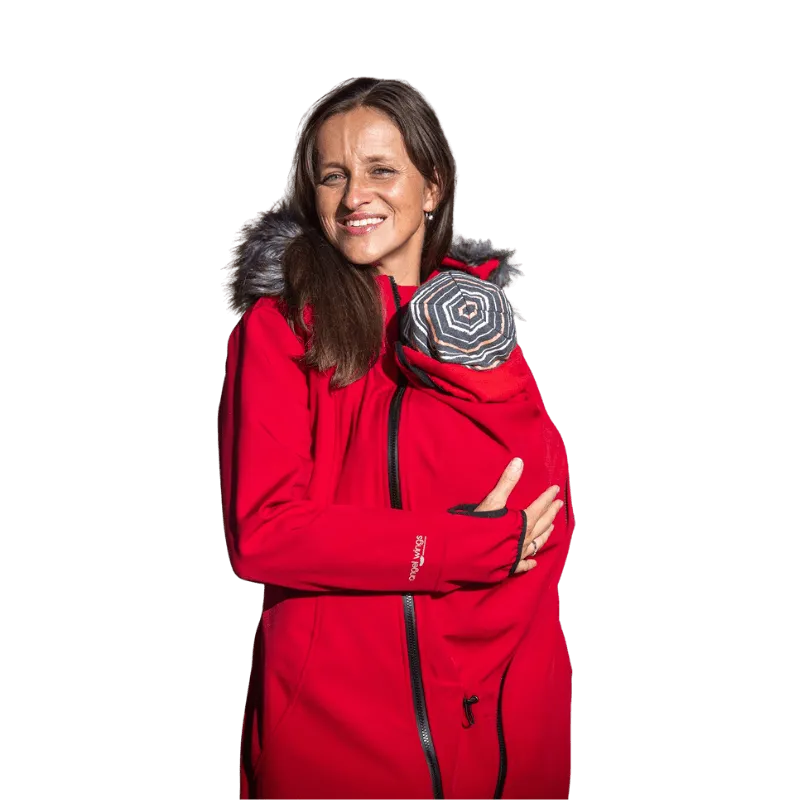 Angel Wings Babywearing Softshell Coat Red