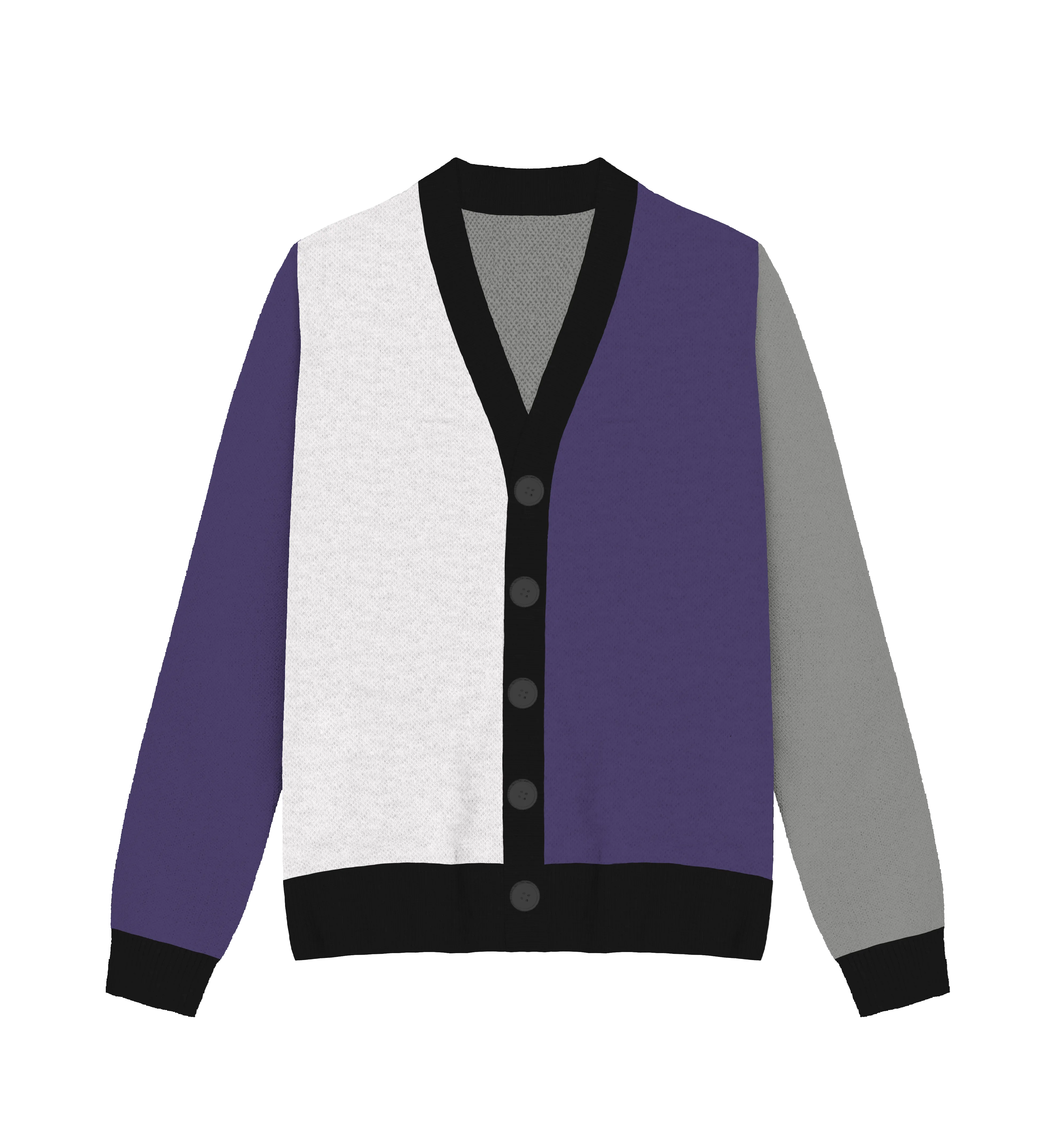 Asexual / Demisexual Colorblock Knit Cardigan