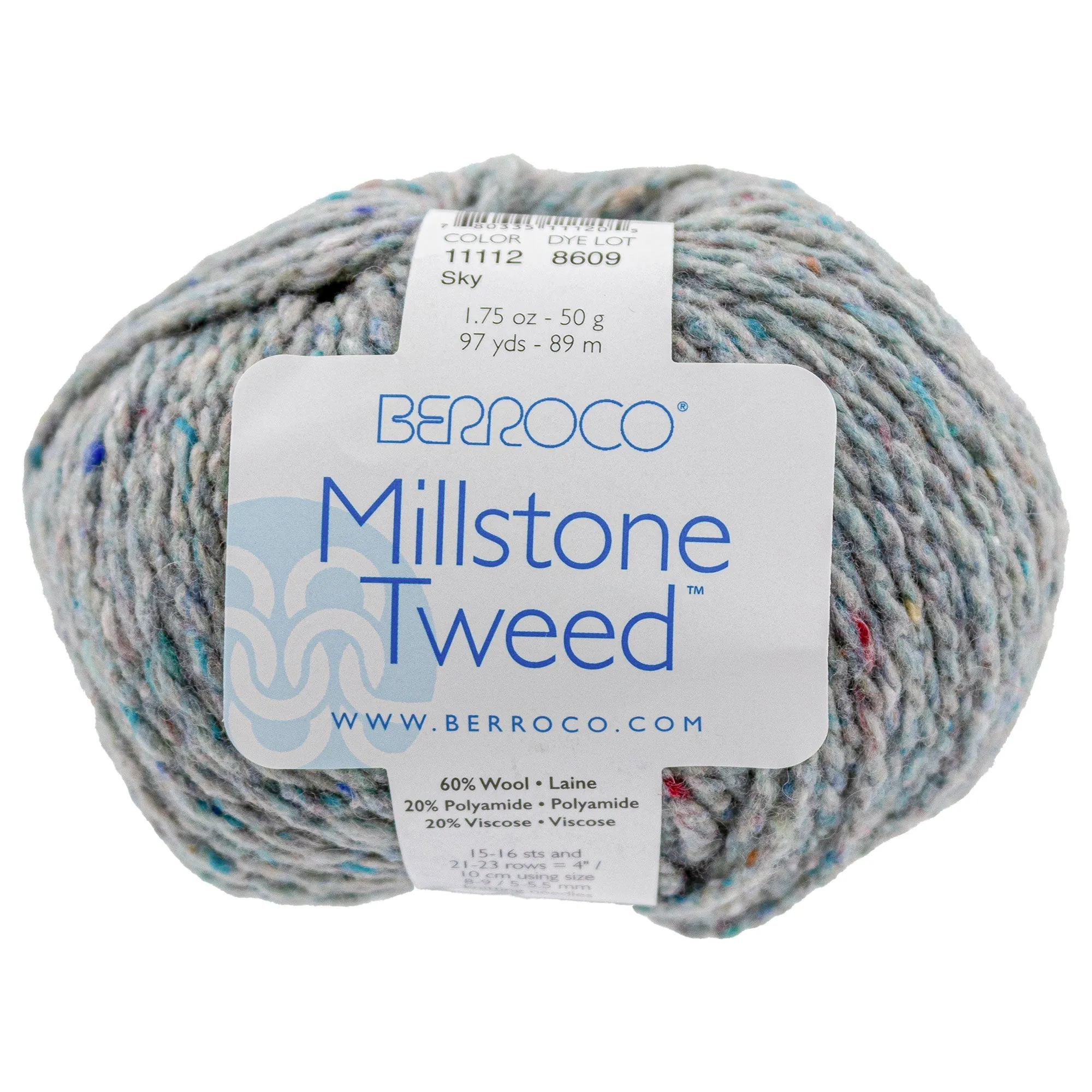 Berroco Millstone Tweed Yarn - 11112 Sky