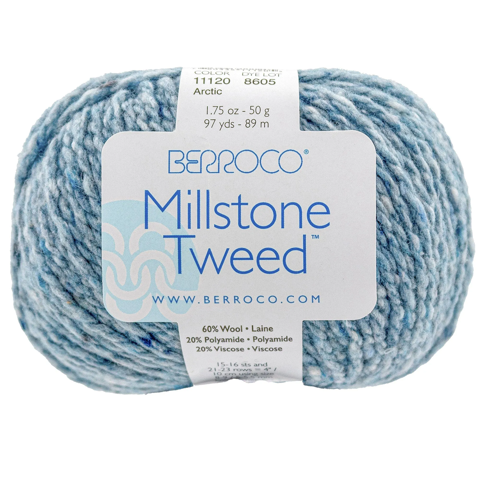 Berroco Millstone Tweed Yarn - 11120 Arctic