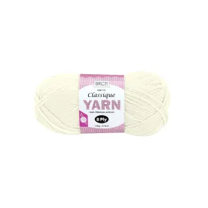 Birch Creative Classique Knitting Yarn - Ivory 100g*