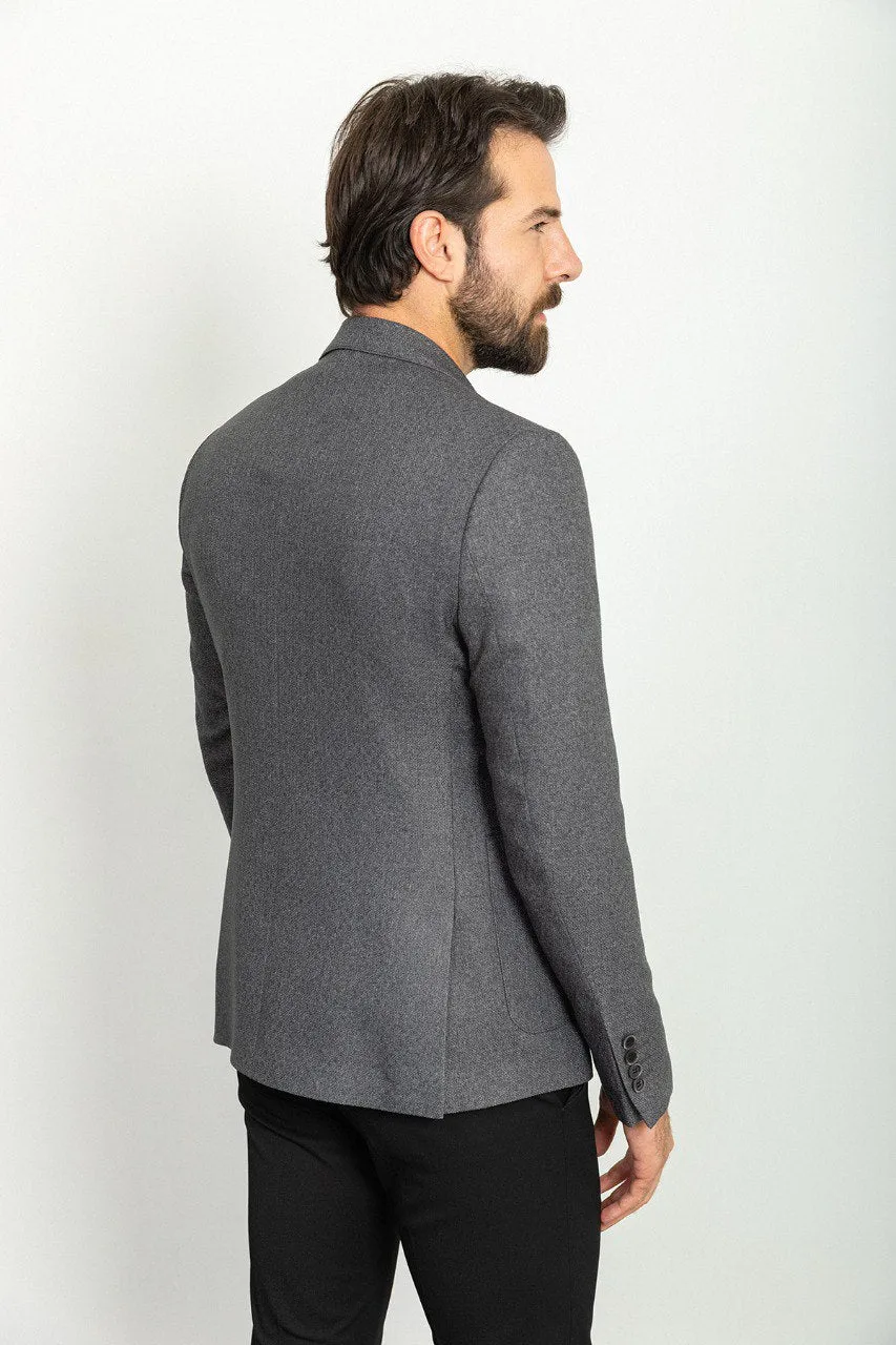 Bojoni Pezza Slim Fit Charcoal Blazer