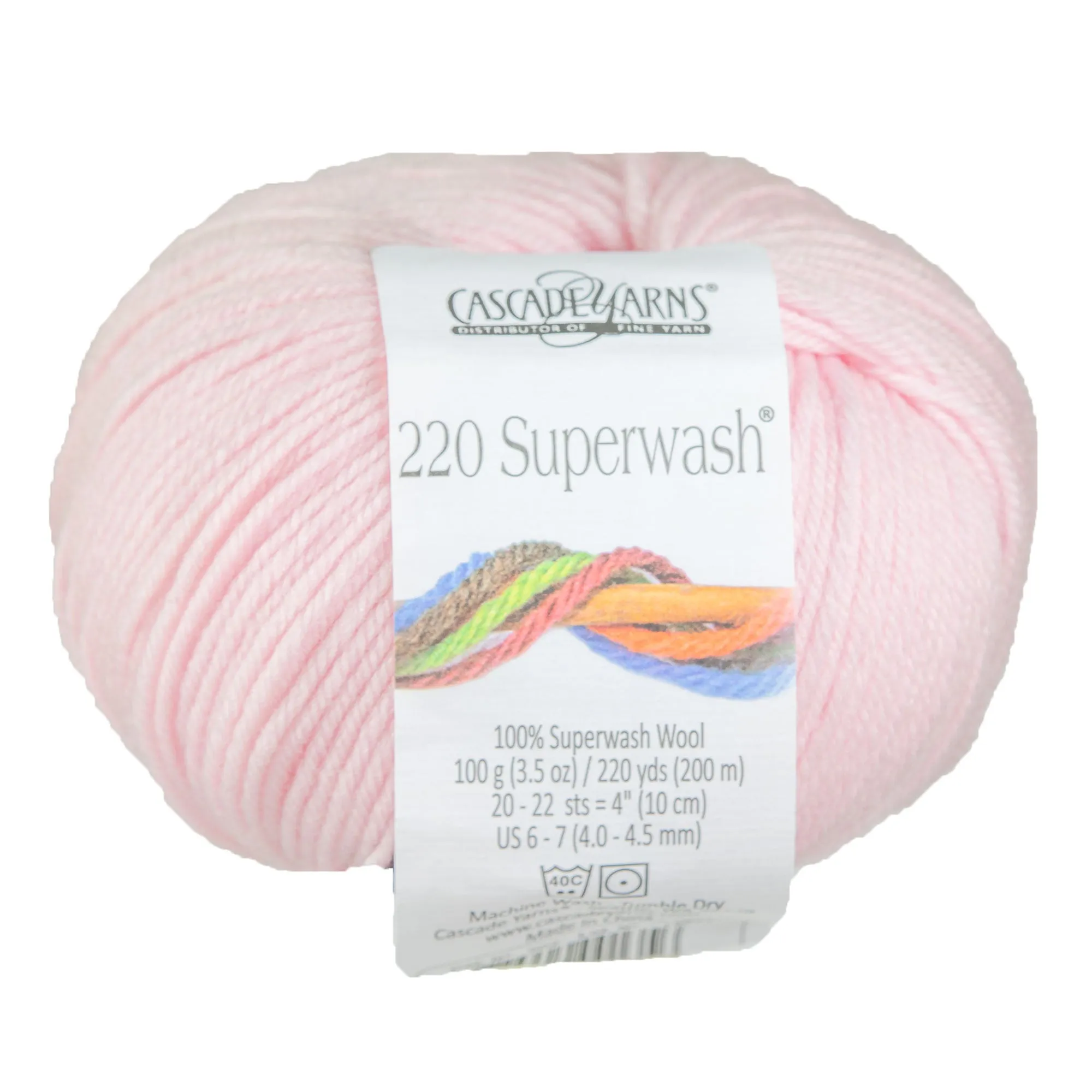 Cascade Yarns 220 Superwash Yarn - 0902 Soft Pink