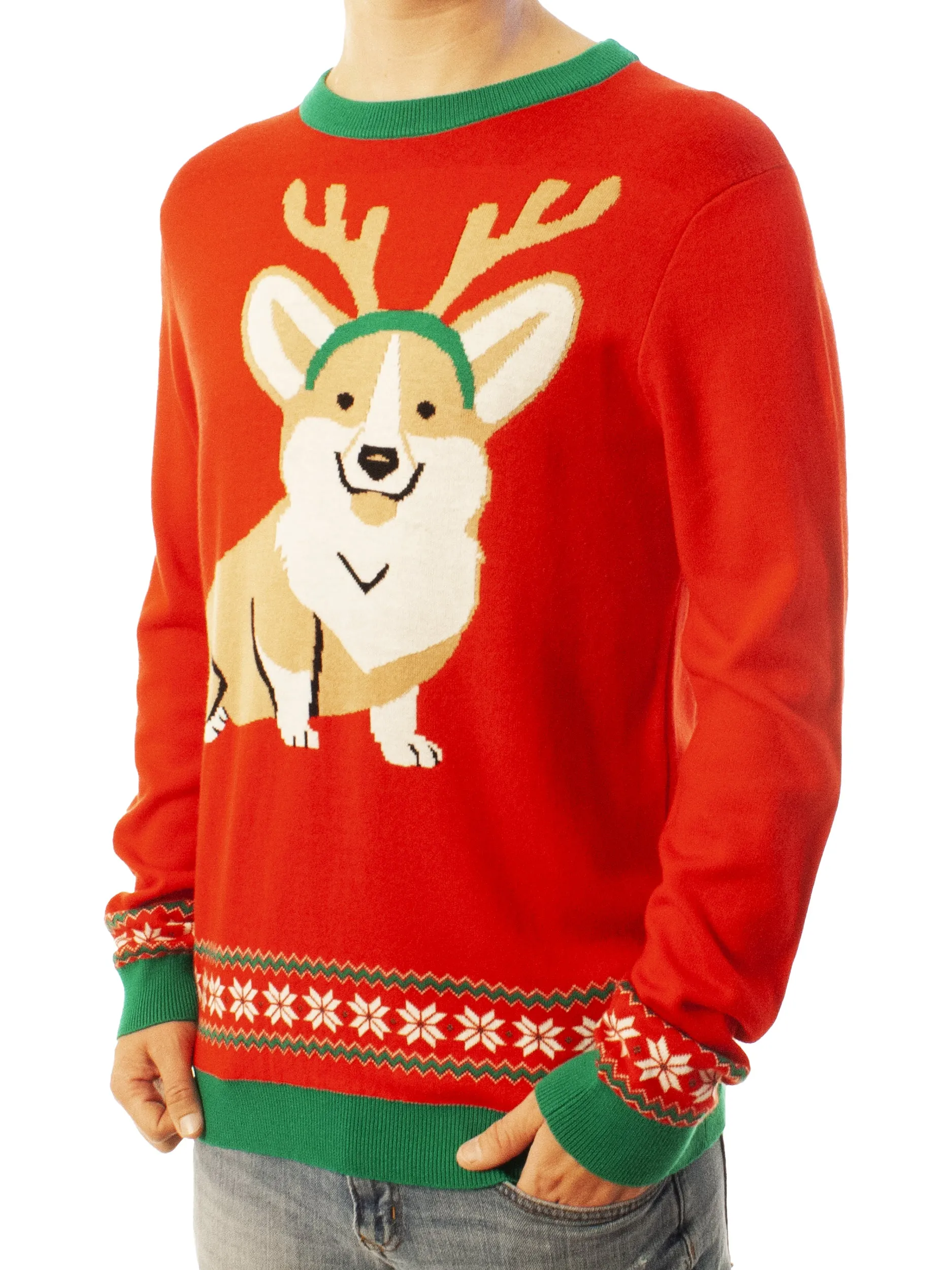 Corgi Dog | Ugly Christmas Sweater For Men & Women | Unisex Sizing