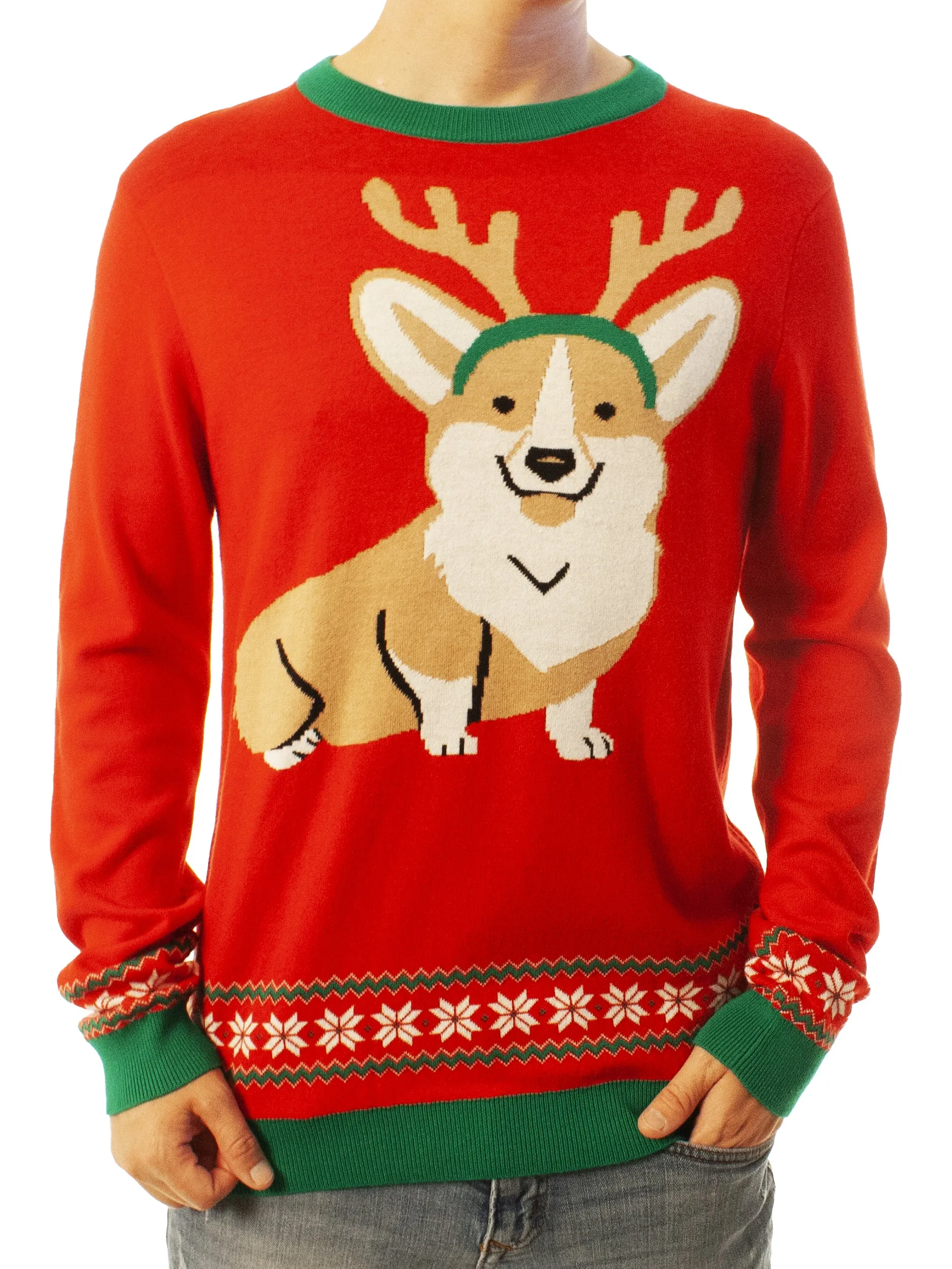 Corgi Dog | Ugly Christmas Sweater For Men & Women | Unisex Sizing