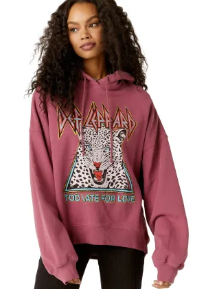 Def Leppard Too Late For Love Oversized Hoodie by Daydreamer LA