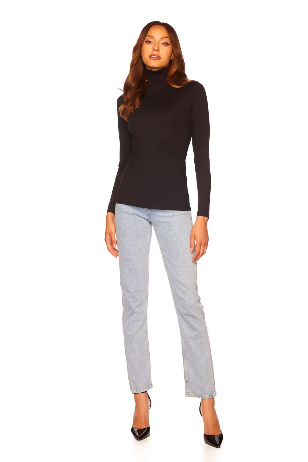 essential long sleeve turtleneck top