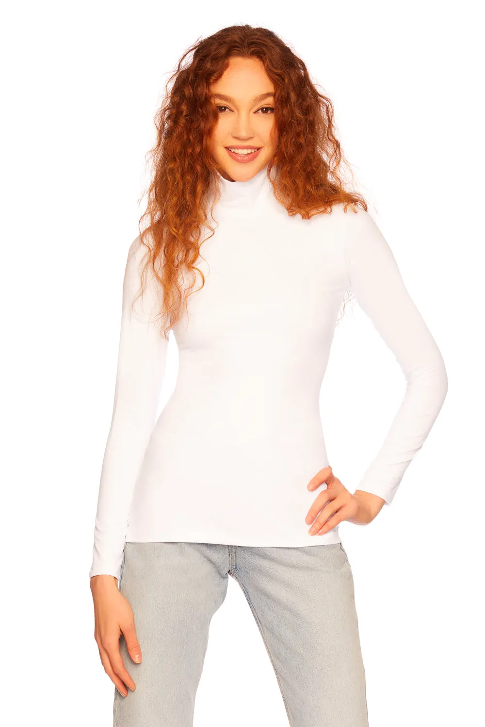 essential long sleeve turtleneck top