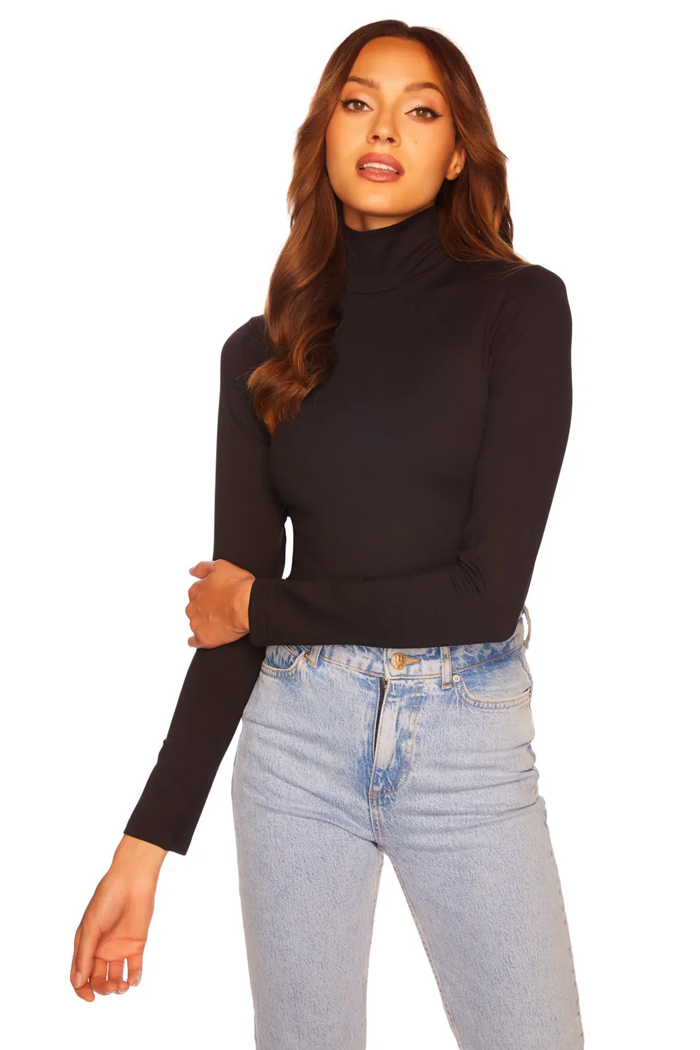 essential long sleeve turtleneck top