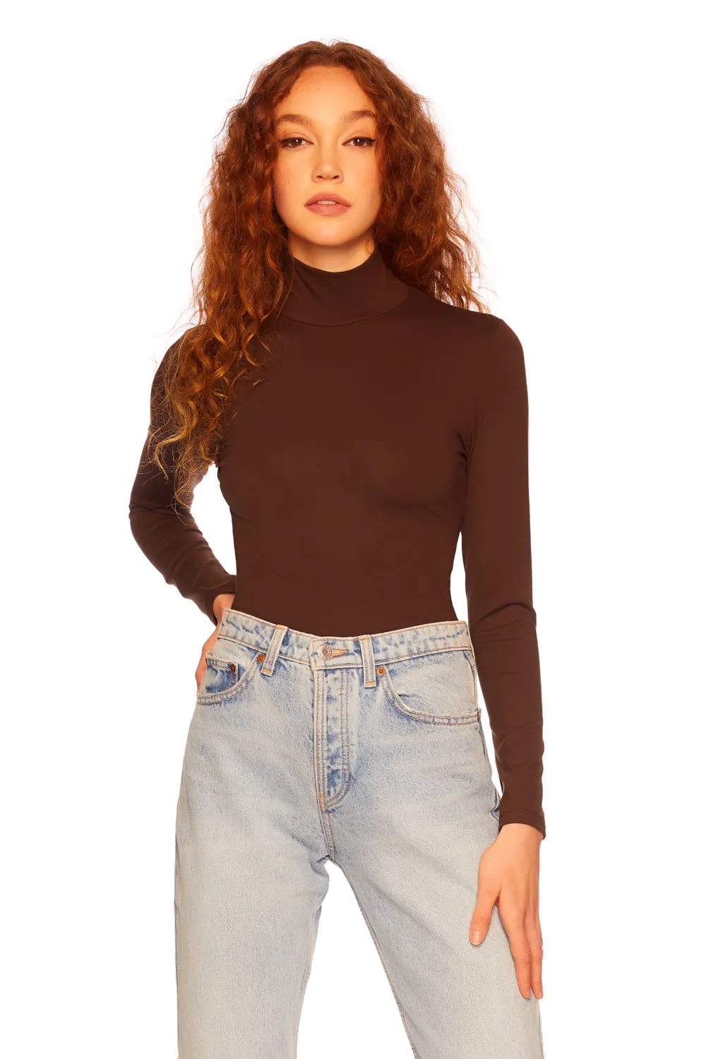 essential long sleeve turtleneck top