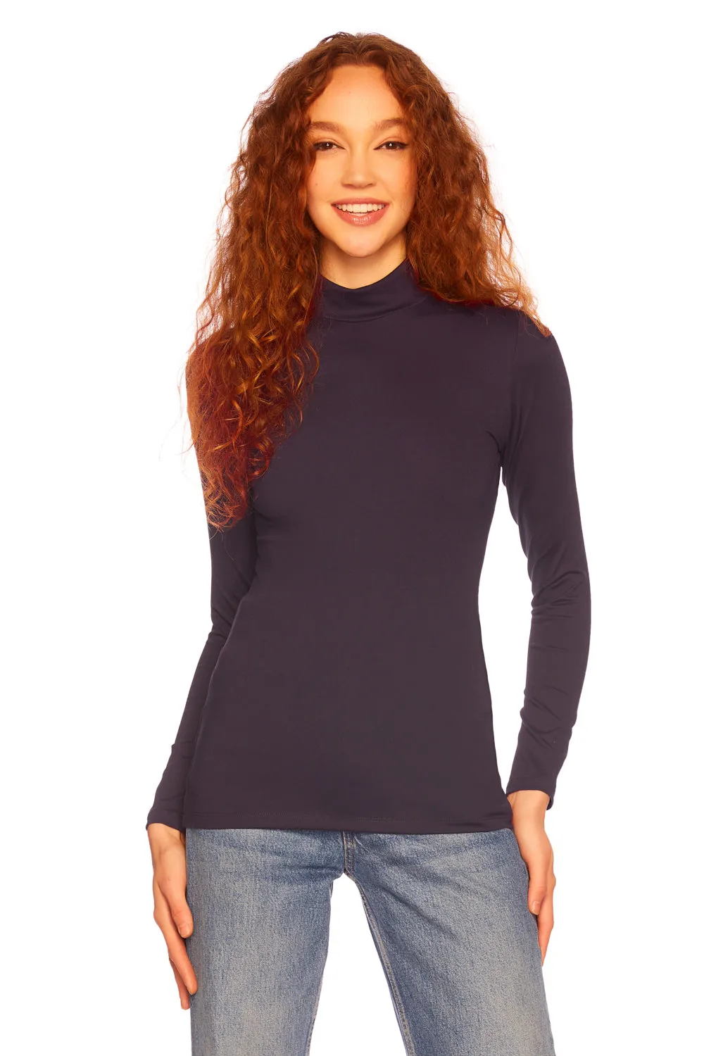 essential long sleeve turtleneck top