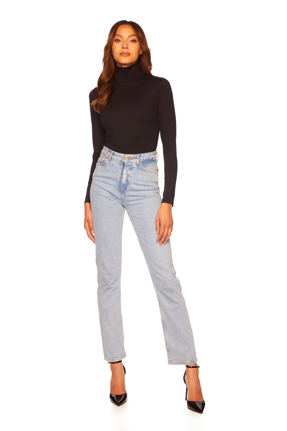 essential long sleeve turtleneck top