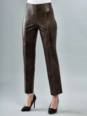 Faux Vegan Leather Seamed Pants Yellowstone by Insight