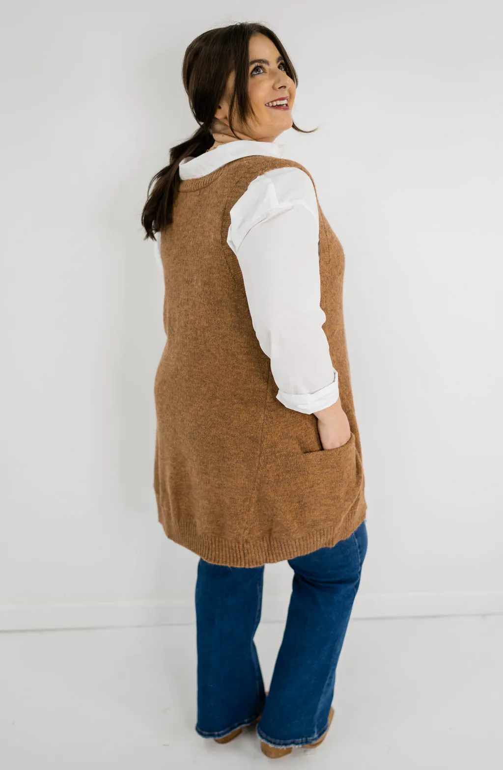 Faye Oversized Tunic Sweater with Pockets