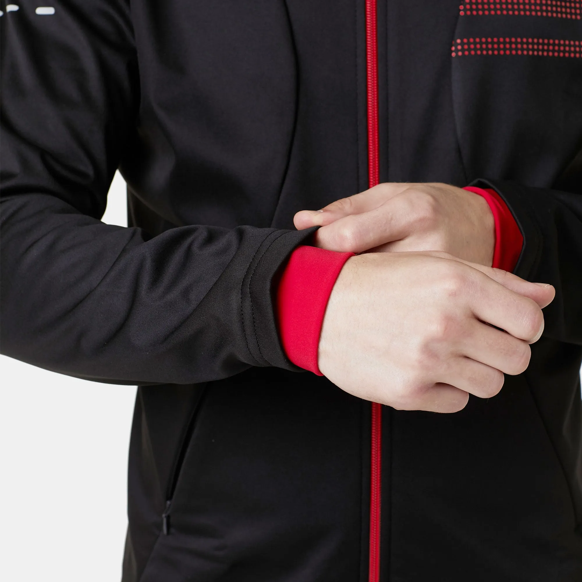 Fdx Arch Softshell Men's & Boy's Red Windproof & Water Resistant Cycling Jacket