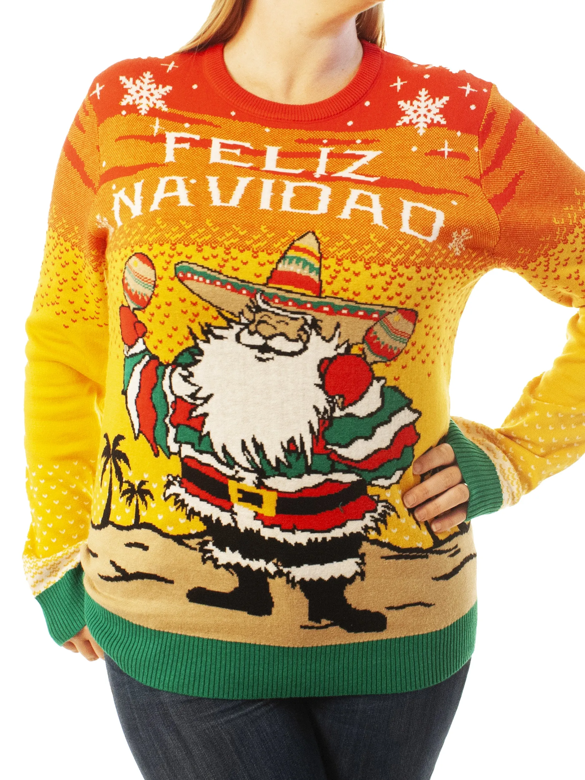 Feliz Navidad | Ugly Christmas Sweater For Men & Women | Unisex Sizing