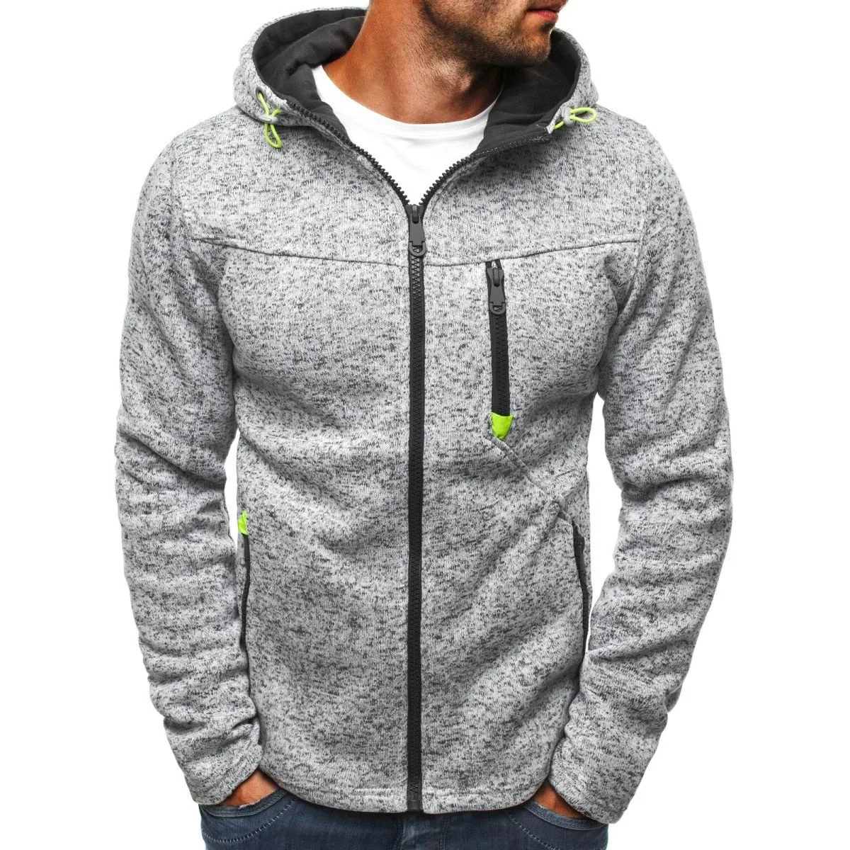 Jacquard Fleece Hoodie for Men