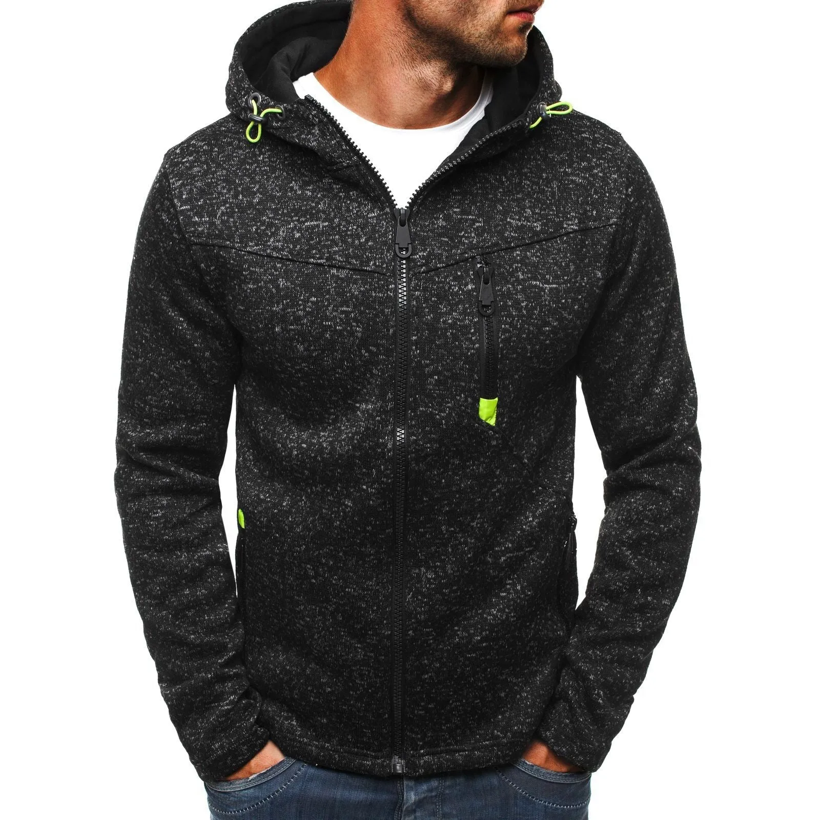 Jacquard Fleece Hoodie for Men