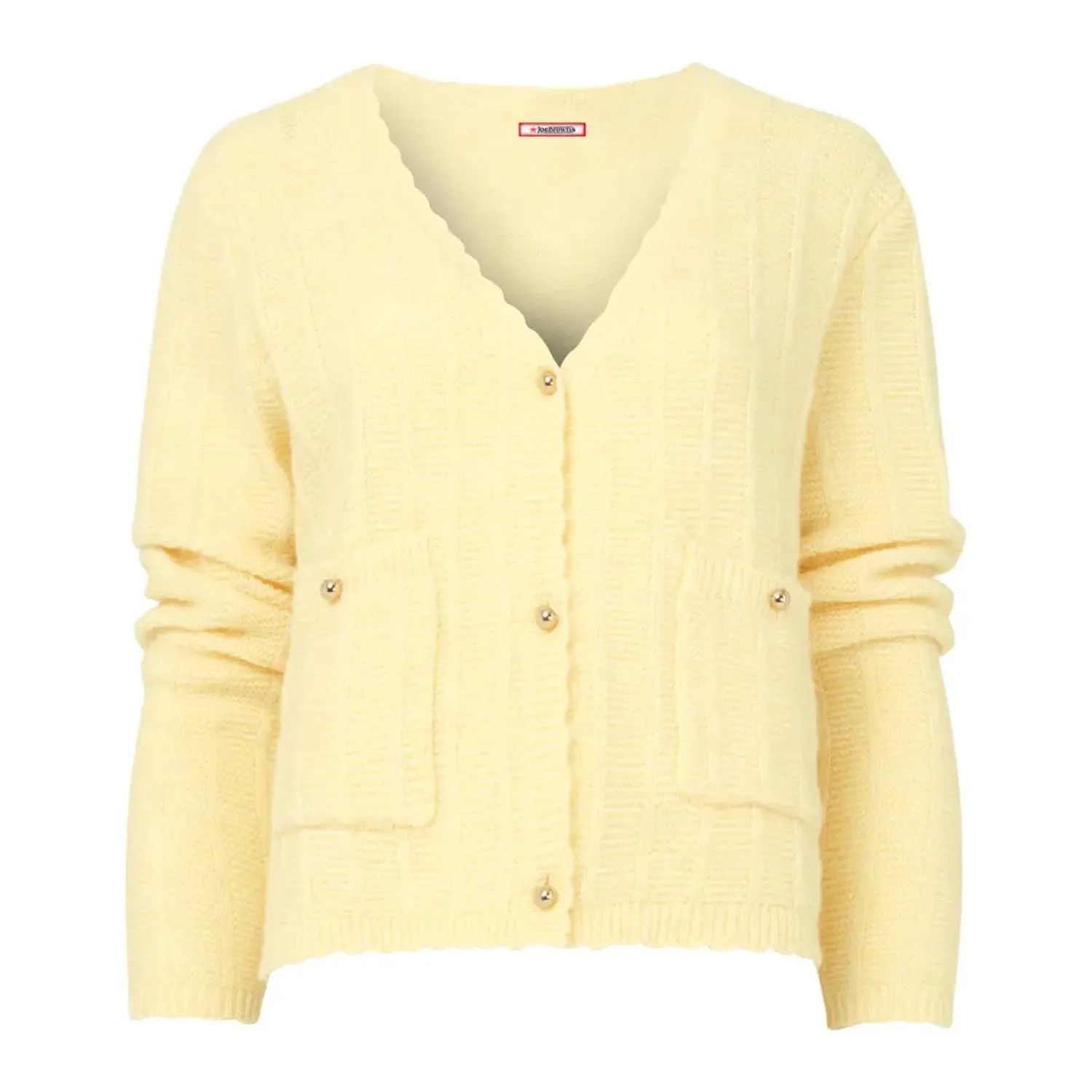 Joe Browns 12 Yellow Lula V-Neck Cardigan