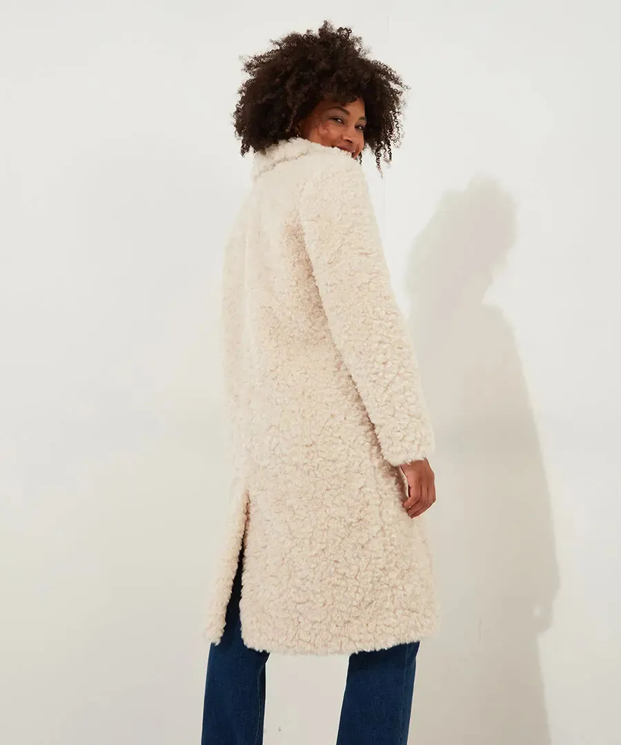 Joe Browns 18 Cream Cosy Up Furry Coat