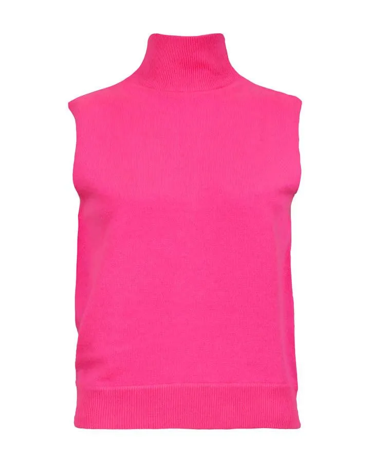 Lawrence Cashmere Turtleneck Tank Top