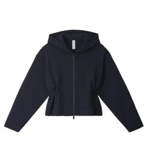 Milan Rib Cropped Hoodie Jacket