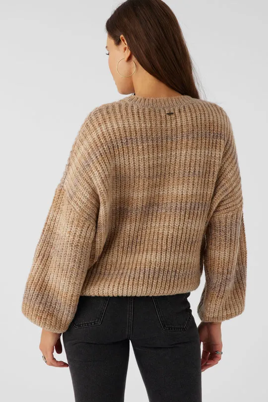 ONeill BAYOU OMBRE SLOUCHY SWEATER - TOBACC BRW