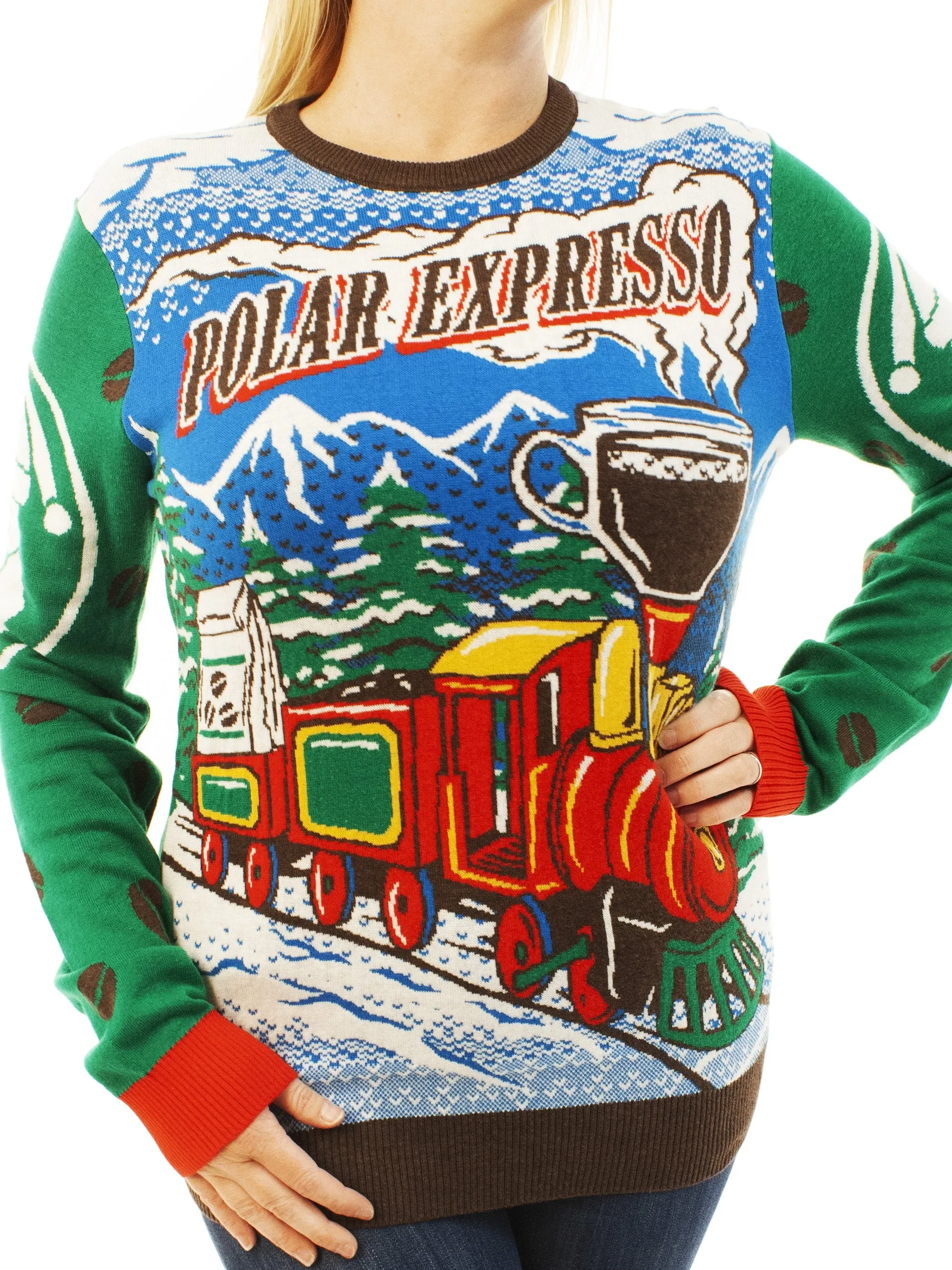 Polar Espresso | Ugly Christmas Sweater For Men & Women | Unisex Sizing