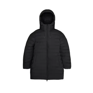 Rains Women's Lohja Long Puffer Curve Jacket in Black