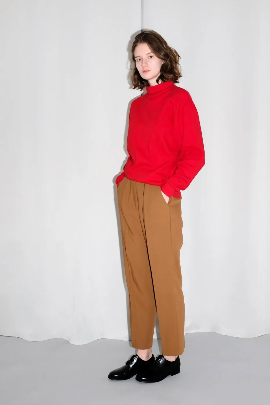 RED TURTLE COTTON OVERSIZE SWEATER