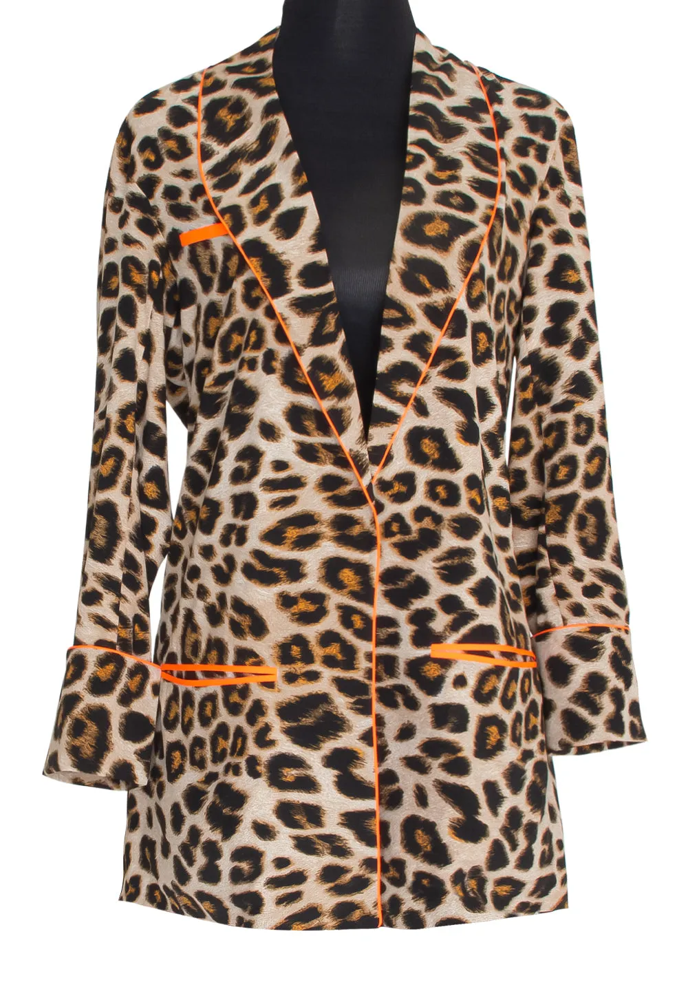 Safari - Orange Leopard Blazer (Neon Orange)