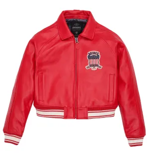 Shop Best High Quality Fashion Bomber Style Salvage Red Avirex Jackets