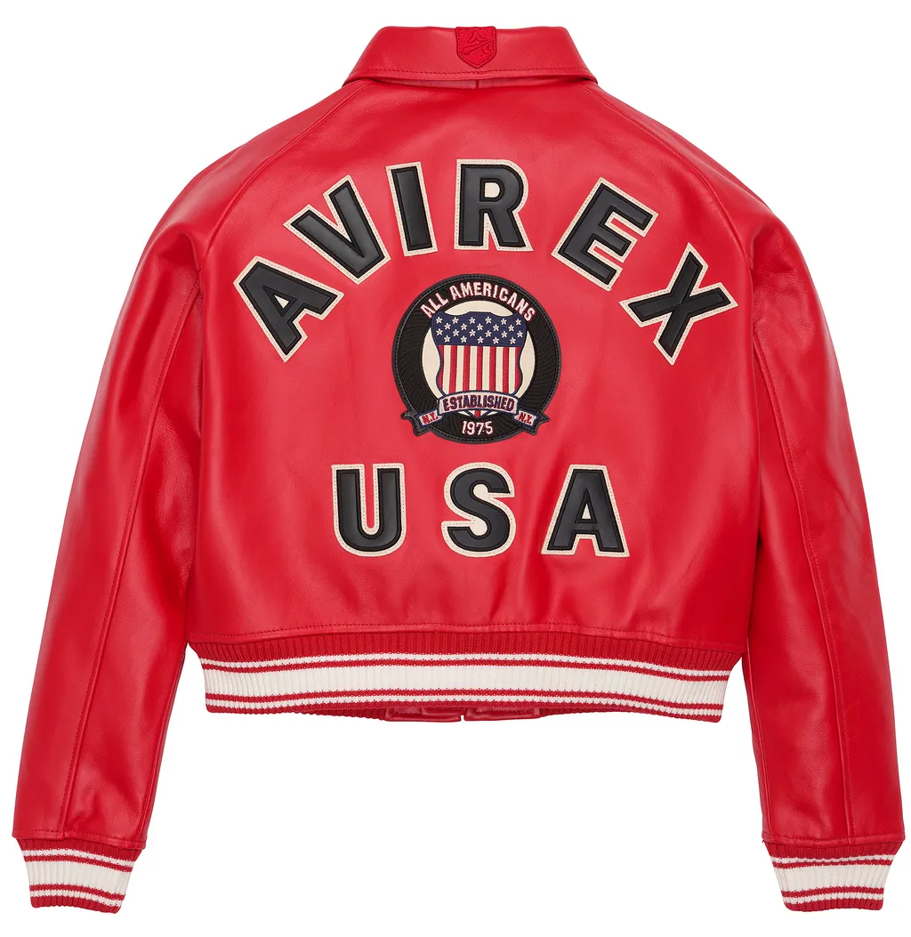 Shop Best High Quality Fashion Bomber Style Salvage Red Avirex Jackets