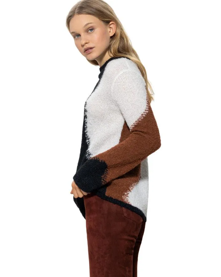 Tri-Colored Knit Pullover