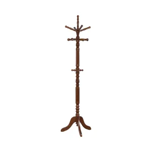 versatile Coat Rack with 11 Hooks Dark Honey