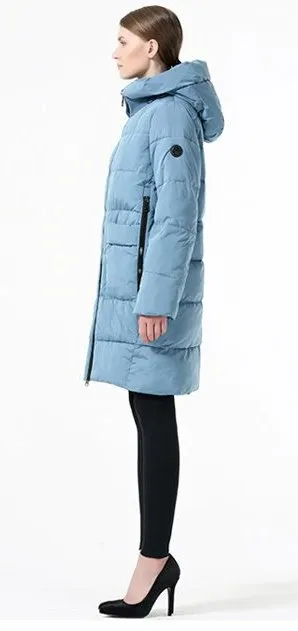 Women's Winter Hooded Windproof Down Parka With Big Pockets